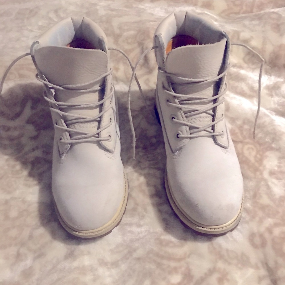 White Timberland boots